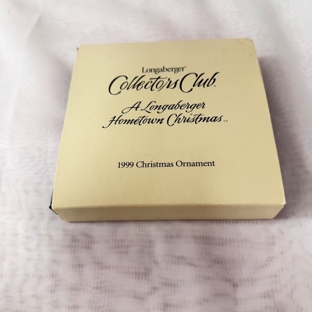 Longaberger Collectors Club 1999 Christmas Ornament Hometown Christmas Ceramic